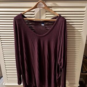 Women's Plum Long Sleeve Top